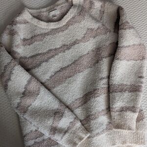 Barefoot Dreams Striped Sweater - Cream and Tan